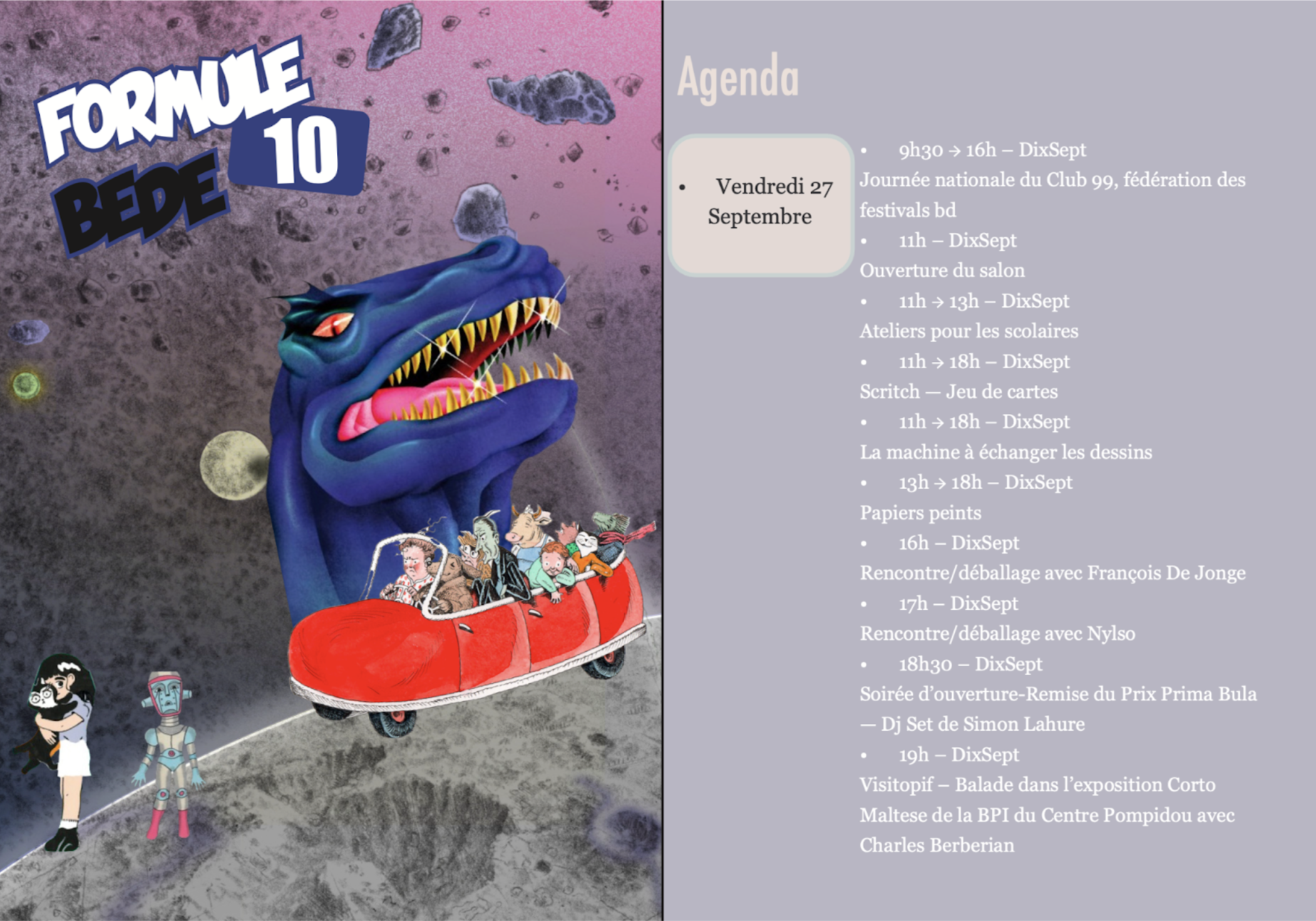 Programme festival BD - couverture